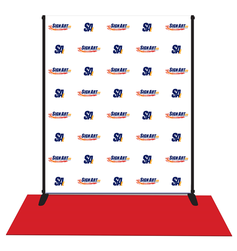 8x6 Red Carpet Background With Stand Included